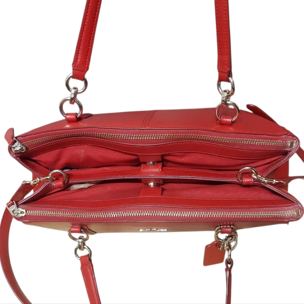 Coach Christie Crossgrain Leather Shoulder Bag Great Condition - Picture 10 of 13